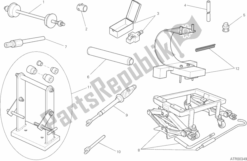 All parts for the Workshop Service Tools, Frame of the Ducati Scrambler Cafe Racer USA 803 2020